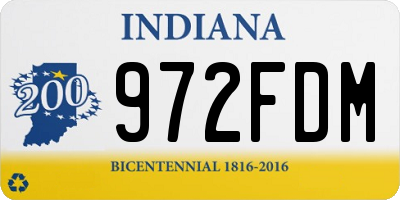 IN license plate 972FDM