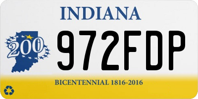IN license plate 972FDP