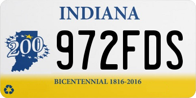 IN license plate 972FDS