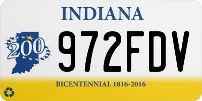 IN license plate 972FDV