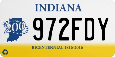 IN license plate 972FDY