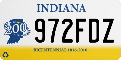 IN license plate 972FDZ