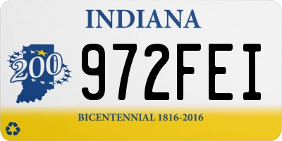 IN license plate 972FEI