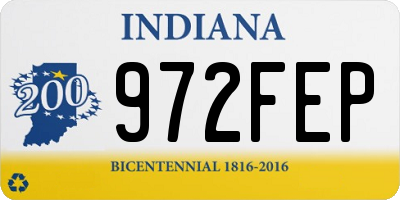 IN license plate 972FEP
