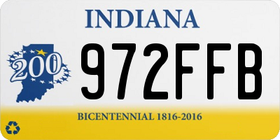 IN license plate 972FFB