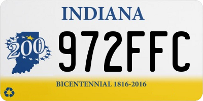 IN license plate 972FFC