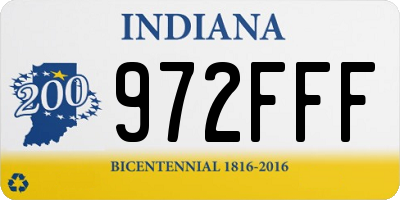 IN license plate 972FFF