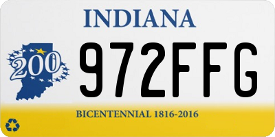 IN license plate 972FFG