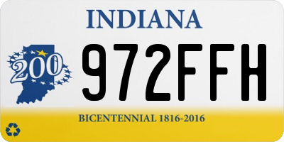 IN license plate 972FFH