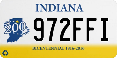 IN license plate 972FFI