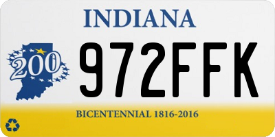 IN license plate 972FFK