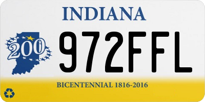 IN license plate 972FFL