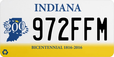 IN license plate 972FFM