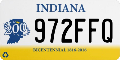 IN license plate 972FFQ