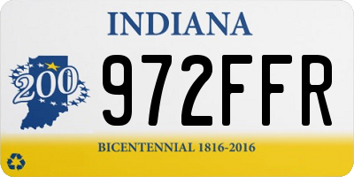 IN license plate 972FFR