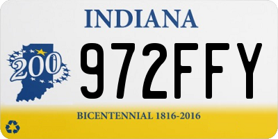IN license plate 972FFY