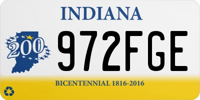 IN license plate 972FGE