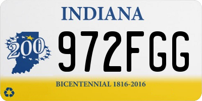 IN license plate 972FGG