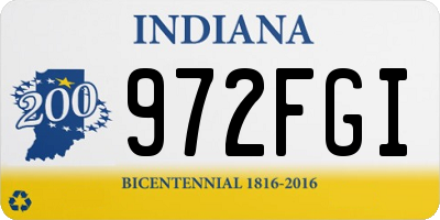 IN license plate 972FGI
