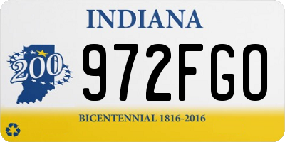 IN license plate 972FGO