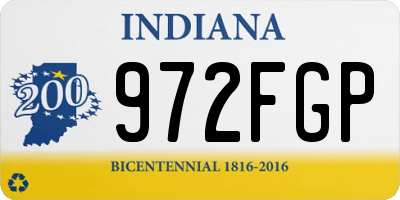 IN license plate 972FGP