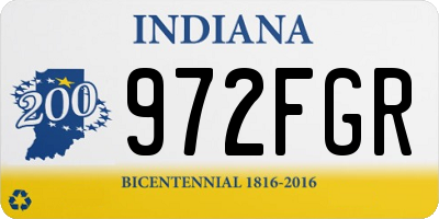 IN license plate 972FGR