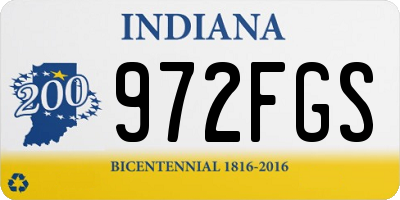 IN license plate 972FGS