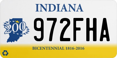 IN license plate 972FHA