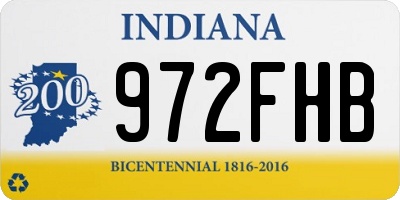 IN license plate 972FHB