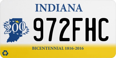 IN license plate 972FHC