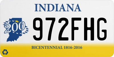 IN license plate 972FHG