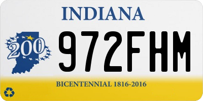 IN license plate 972FHM
