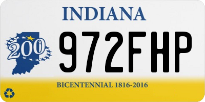 IN license plate 972FHP