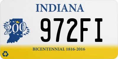 IN license plate 972FI
