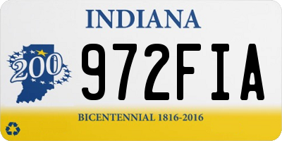 IN license plate 972FIA