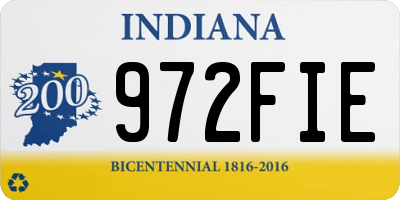 IN license plate 972FIE