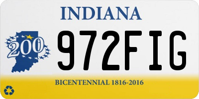 IN license plate 972FIG