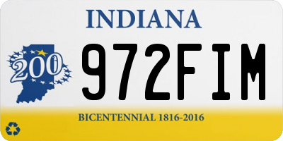 IN license plate 972FIM