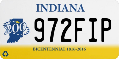 IN license plate 972FIP