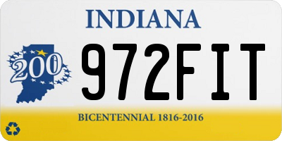 IN license plate 972FIT