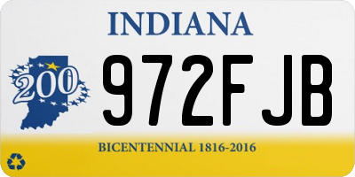 IN license plate 972FJB