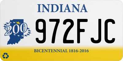 IN license plate 972FJC