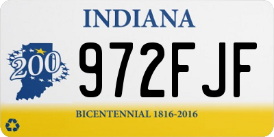 IN license plate 972FJF