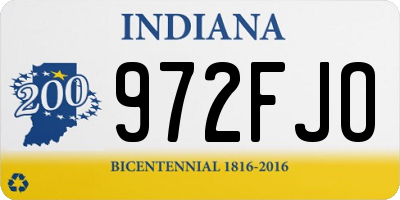 IN license plate 972FJO