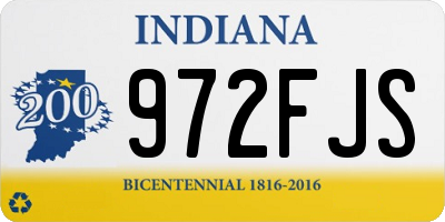 IN license plate 972FJS