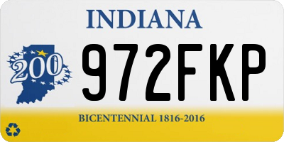IN license plate 972FKP