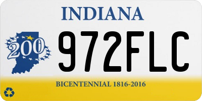 IN license plate 972FLC