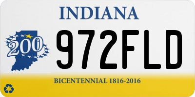 IN license plate 972FLD