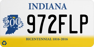 IN license plate 972FLP
