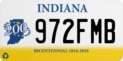 IN license plate 972FMB